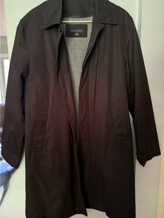 Banana Republic Other - Banana Republic Dark Brown Men's Overcoat- hole on arm